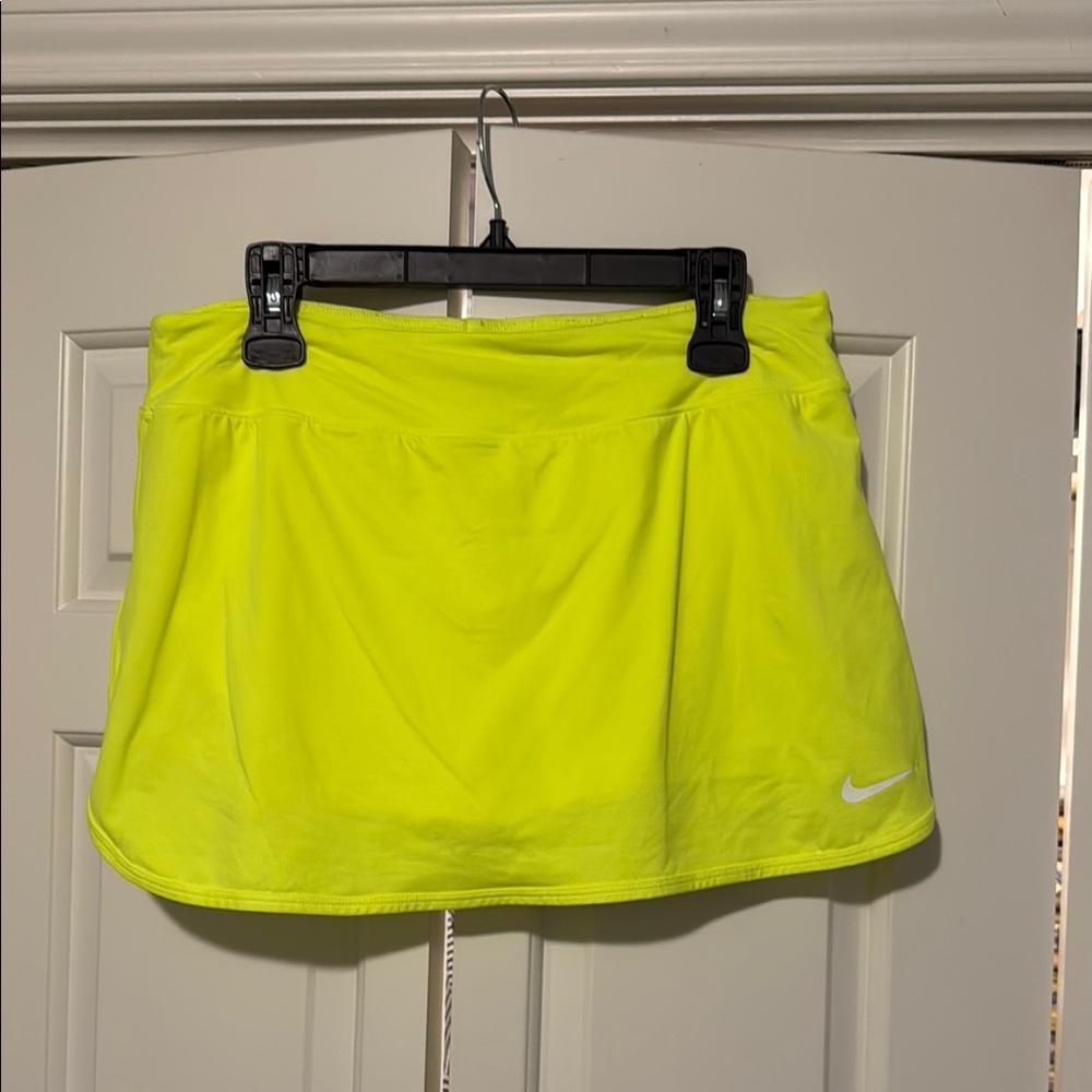 Nike Women's Neon Yellow Tennis Skirt